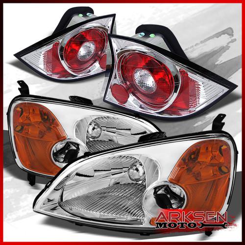 01-03 honda civic 2 door clear replacement headlights+clear altezza tail lights