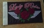 Original lady rider motorcycle flag - 6"x9" tax free- shipping free