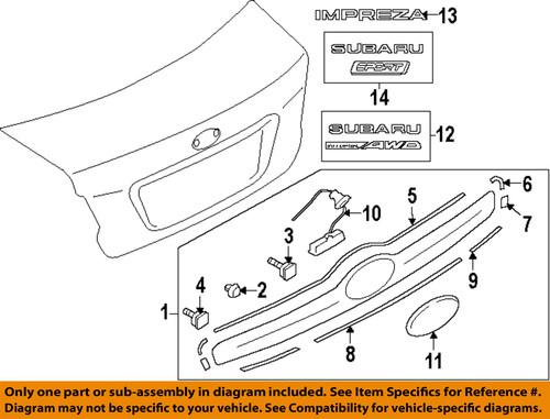 Subaru oem 63270fj000 lift gate-switch