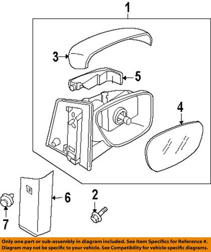 Mazda oem c243691a7pz outside mirrors-mirror housing