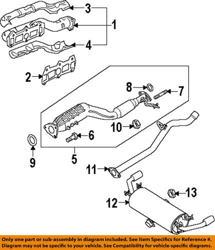 Mazda oem n3h140100h exhaust muffler