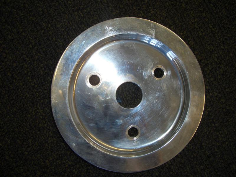 Billet aluminum big block chevy crank pulley