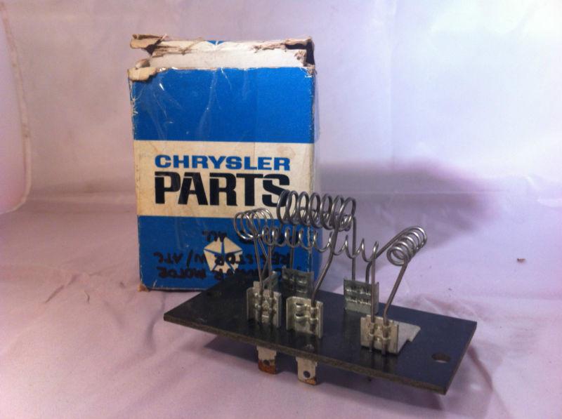 1969-1973 nos mopar a/c blower motor resistor pt#2936357 plymouth dodge chrysler