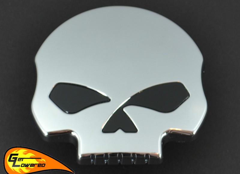 Chrome skull gas cap for harley sportster dyna softail fuel cap fxd fl xl flt