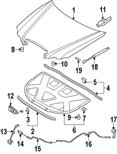 Kia 864384a100 genuine oem factory original front seal clip