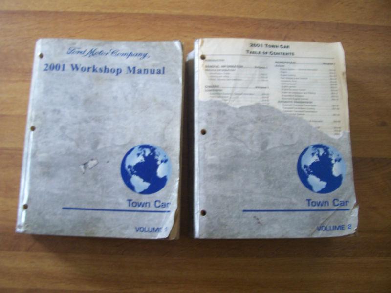 2001 ford town car factory oem  manuals  vol 1 & 2