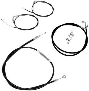 La choppers cable/brake lines ape 12-14 black flst 99-08