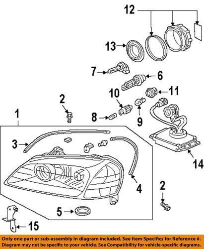 Acura oem 33151s3ma01 headlight-headlamp assembly