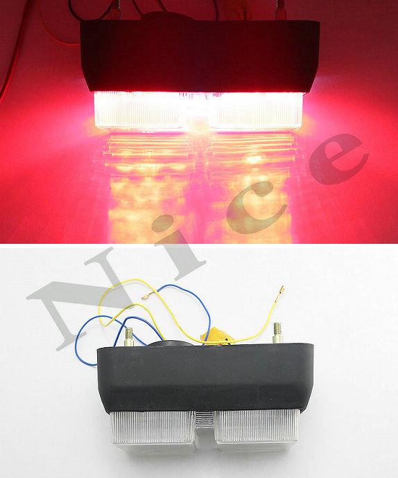 Clear led tail light brake turn signals for honda rc51 2002 2003 2004 2005 2006