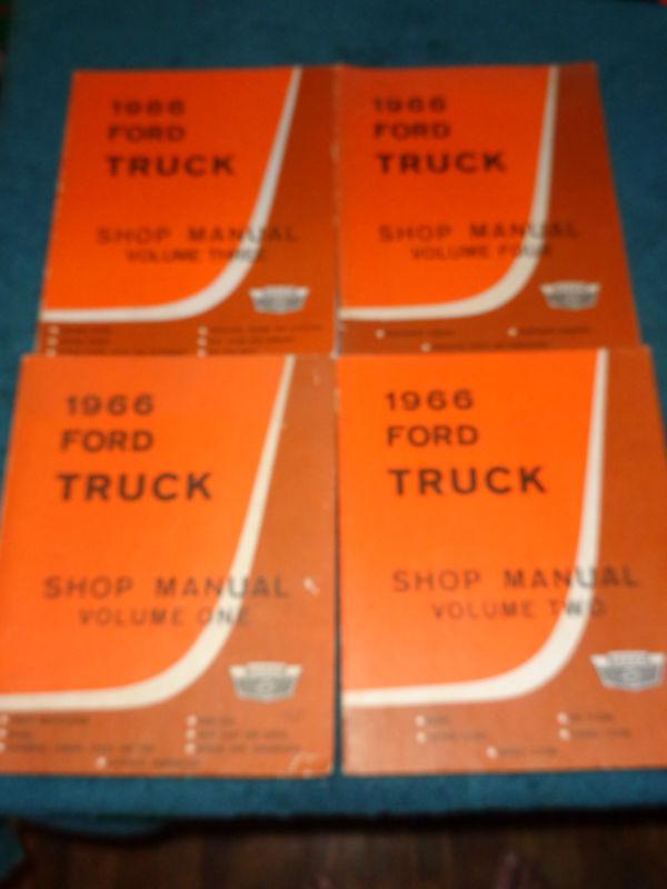 1966 ford truck shop manual set / book set / nice 4pc original!!