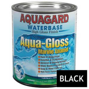 Brand new - aquagard aqua gloss waterbased enamel - 1qt - black - 80001