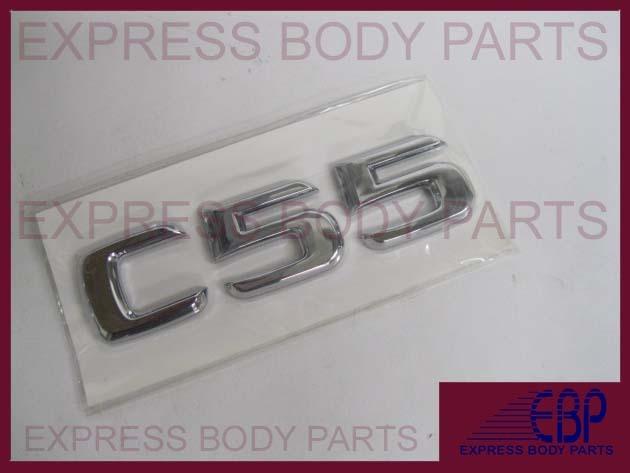 Mercedes benz c55 c chrome trunk logo lettering badge emblem rear back lid 