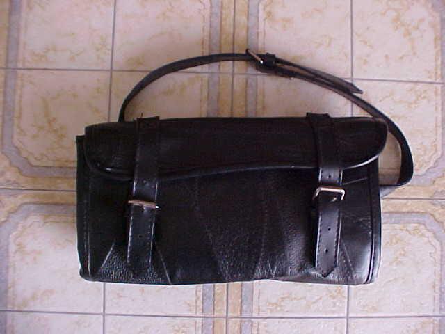 Leather motorcycle tool/gear bag