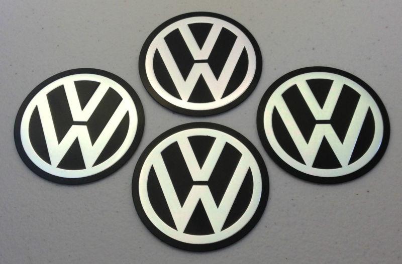 4 new vw volkswagen 2 5/32 in aluminum wheel center cap emblems decals stickers