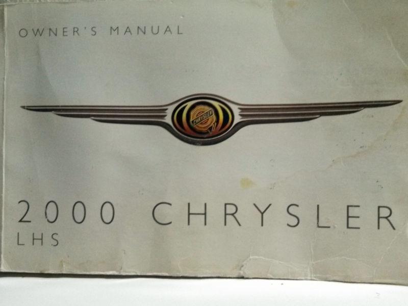 2000 chrysler lhs owner's manual guide 2nd edition printed in u.s.a. great cond.