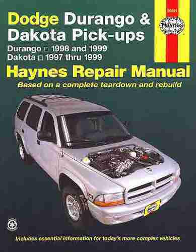 Dodge dakota & durango repair shop manual 1997 1998 1999 pickups 2wd & 4wd