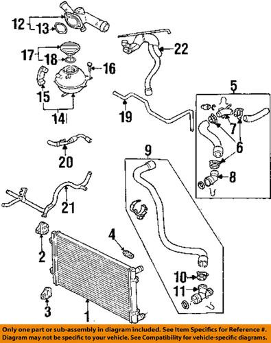 Volkswagen oem 1j0121447ak engine coolant hose/cooling system misc