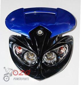 Head light b2 lamp dirt bike dual sport yamaha wr blue wrf dt xt xt650 650 426