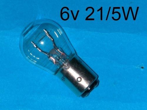 Bulb 6 volt 5/21w for stop