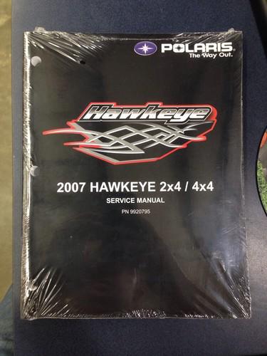 2007 polaris hawkeye 2x4 / 4x4 service manual w/ cd oem 9920795