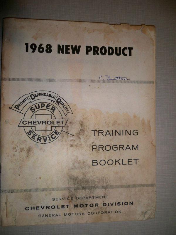 1968 chevrolet new product training program booklet