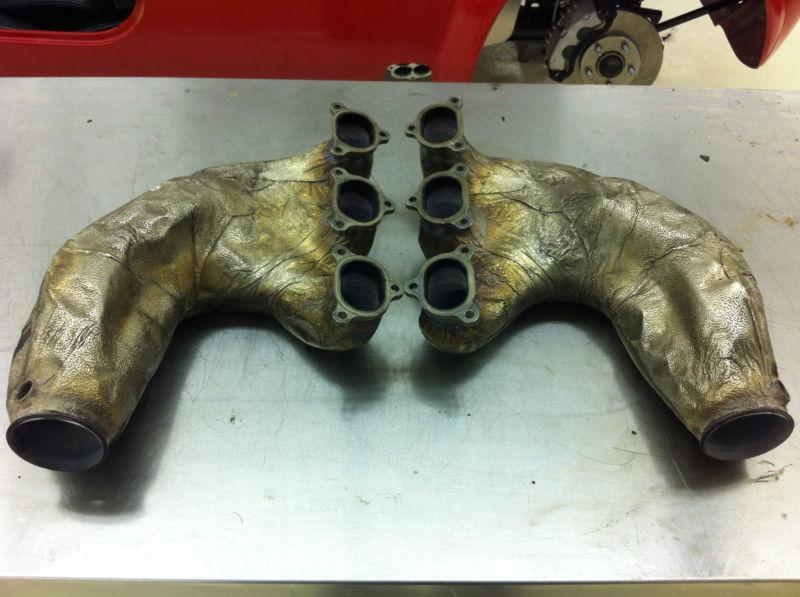 Porsche 997 factory inconel headers in thermisol wrap