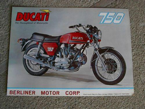 Ducati gt 750 bevelhead poster perfect nos sport 860