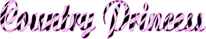 Zebra pink country princess windshield decal 5x36"