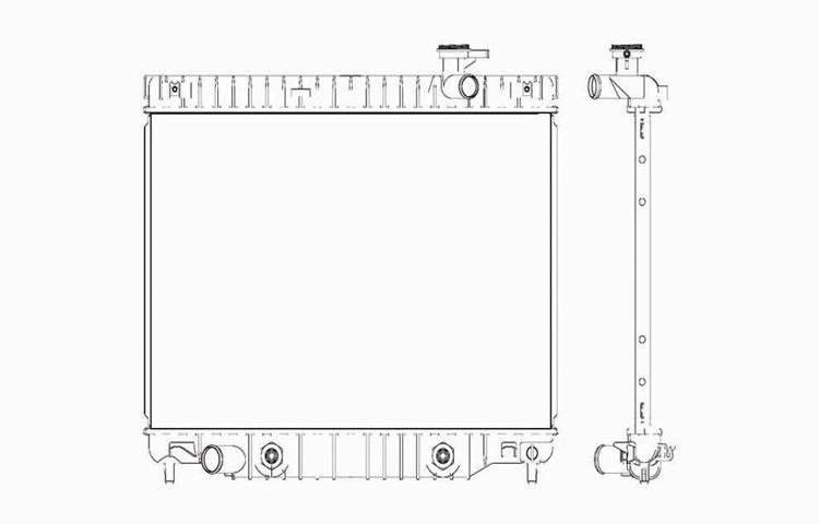 Replacement radiator chevy trailblazer gmc envoy buick rainier automatic 4.2l v6