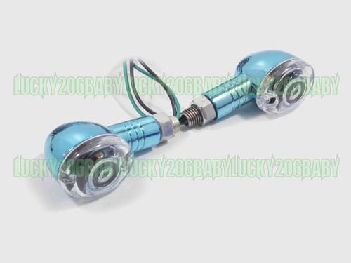 Blue plastic turn signal indicator light for vn 500 800 1500 1600 2000 ts10 7d