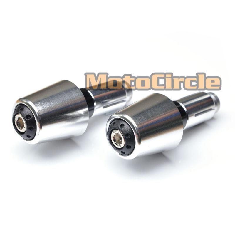 Silver cnc bar end bego yamaha fz1 fz6 fazer 800 1000 2005 2007 2008 2009 2011