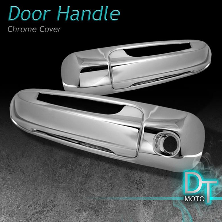 02-08 ram 05-11 dakota 2dr chrome door handle covers trim w/o passenger key hole