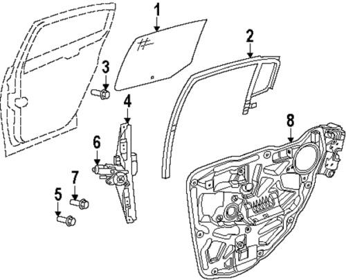 Chrysler 68023519aa genuine oem factory original window regulator