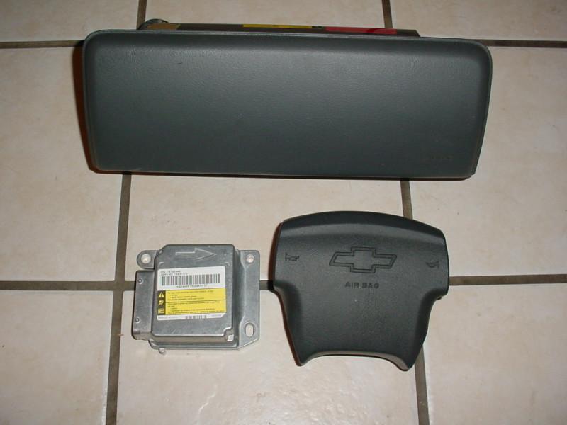 03 04 05 06 07 chevrolet silverado 1500 2500 air bag set wheel dash module oem