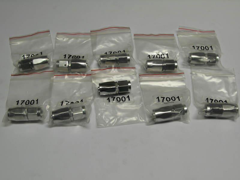 10 pack -6 an straight female swivel hose end polished fuel oil air fitting