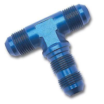 Russell 661350 fitting bulkhead tee -12 an aluminum blue each