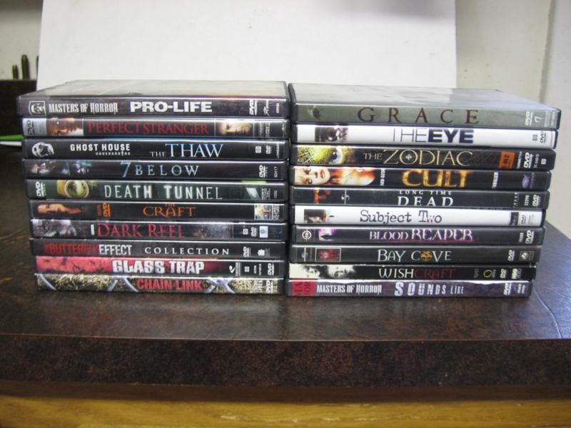 40 dvd lot wholesale thriller horror spine tingling spooky titles!!!