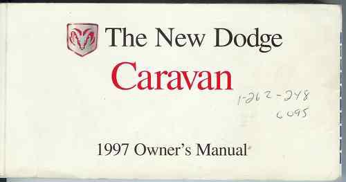 Dodge caravan  owners manual  1995