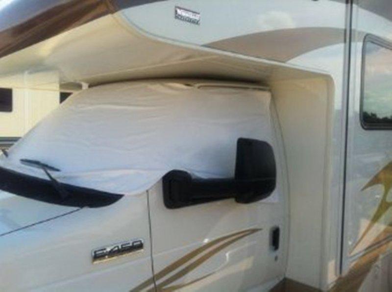 Camco rv arctic white vinyl windshield cover windows class c motorhome camper 5t