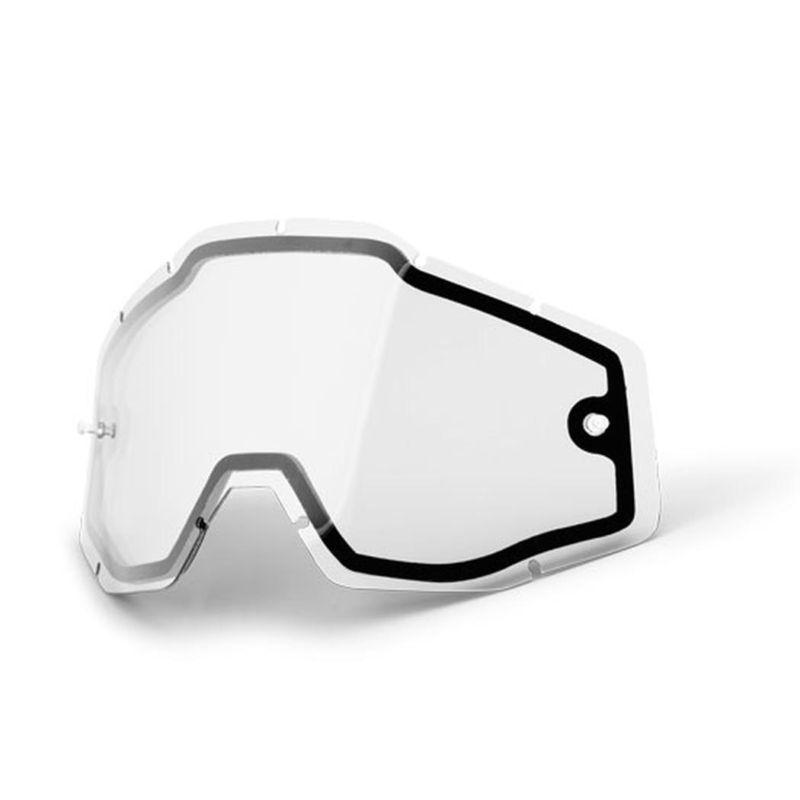 100% fits racecraft,accuri,strata adlt dual lens goggle replacement,clear vented