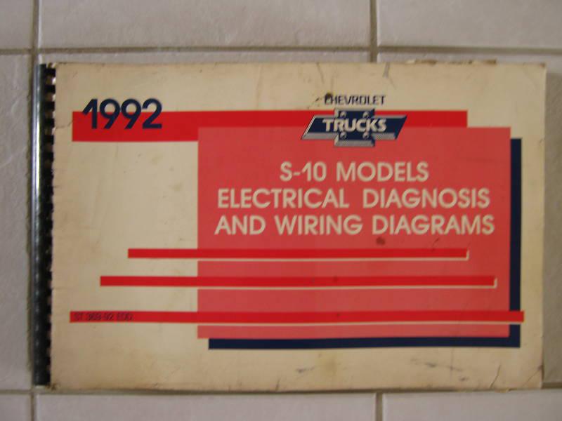 1992 chevy s-10 electrical diagnosis & wiring diagrams st 369-92 edd original