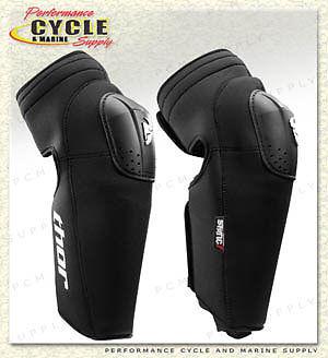 Thor static mx atv knee guards black