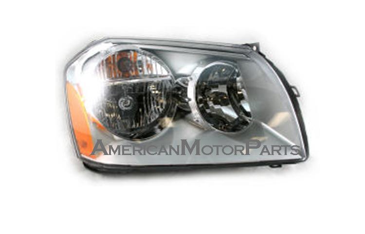 Passenger side replacement headlight w/ chrome bezel 05-07 dodge magnum 5.7l