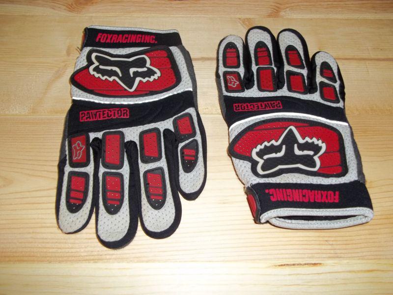 Fox racing gloves - red/black/grey- size 10