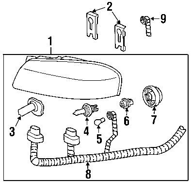 Chevrolet 10349962 genuine oem factory original composite headlamp