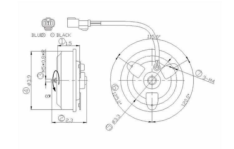 Ac condenser cooling fan motor 2001-2005 02 03 04 honda civic 4dr 38616pmma01