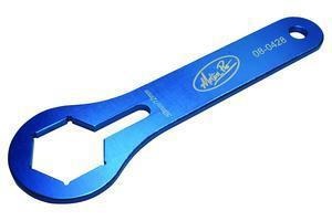 New motion pro dual chamber fork cap wrenches, blue anodized, 49 mm