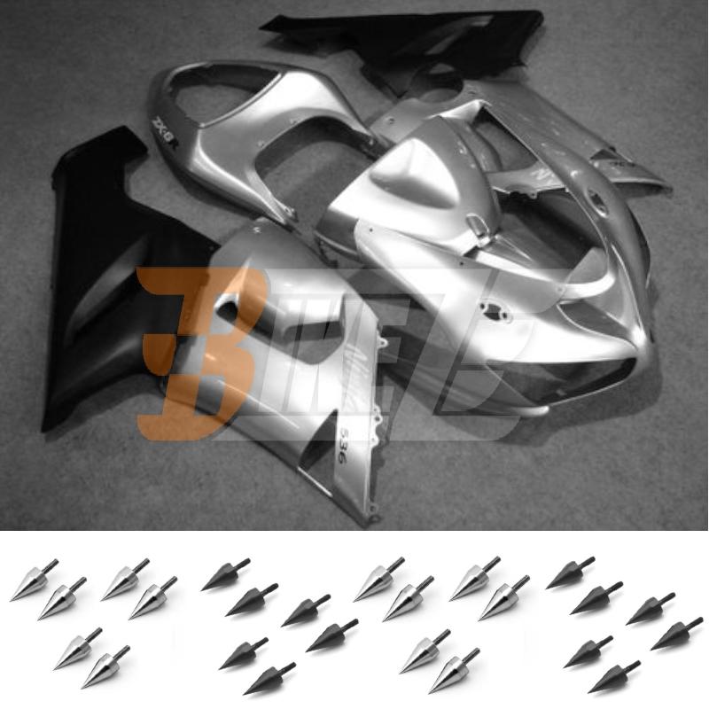 Free bolt kit! body fairing kit bodywork for kawasaki ninja zx6r 2005 2006 ad