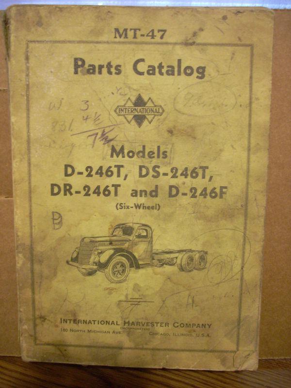 1939 1940 international truck d-246t ds-246t dr-246t d-246f parts catalog manual