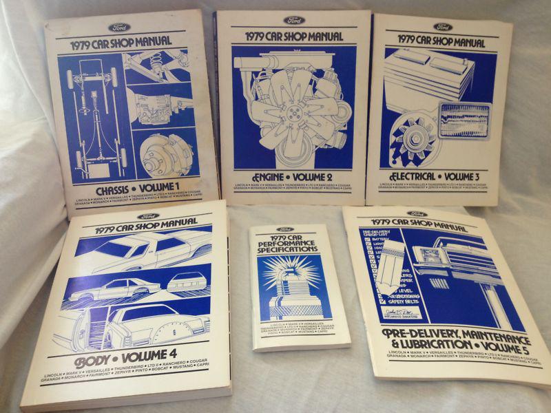 1979 ford car mustang mark v thunderbird ranchero cougar service shop manual 79